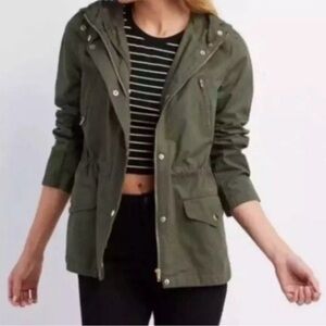 Love Tree Dark Green Utility Jacket